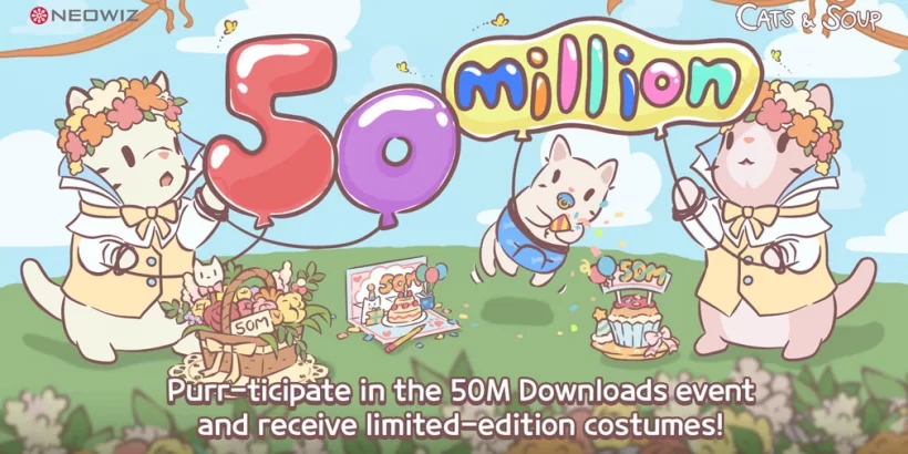 Idle Game Cats & Soup Celebrates 50 Million Downloads
