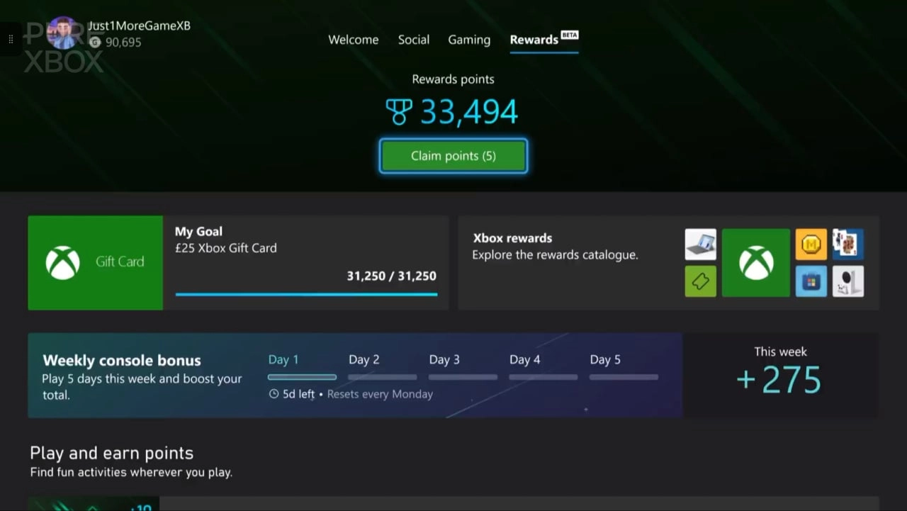 Microsoft Rewards Introduces Exciting New Features on Xbox