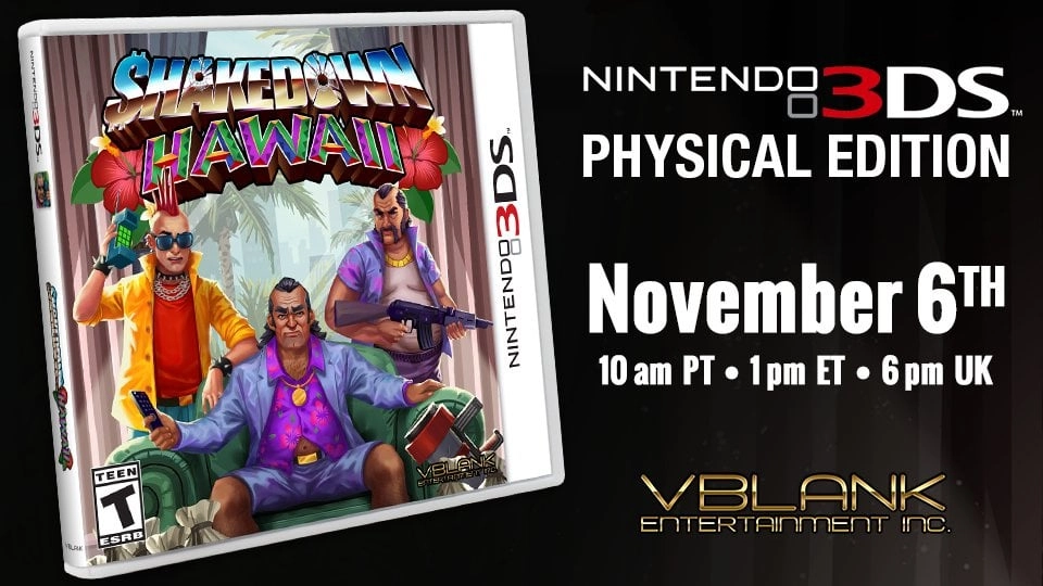 VBlank to Launch Physical Version of Shakedown: Hawaii on 3DS