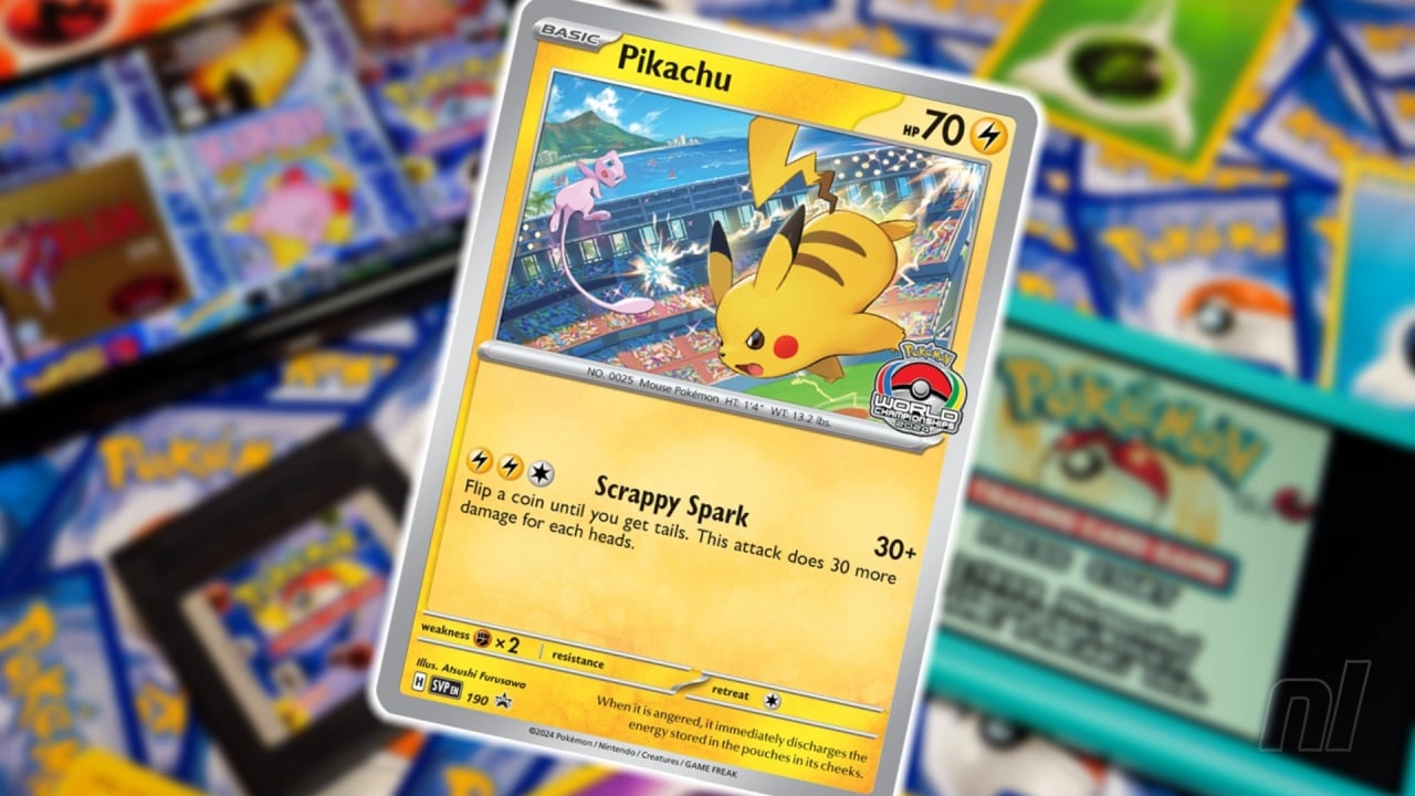Special Pikachu Promo Card for 2024 World Championships