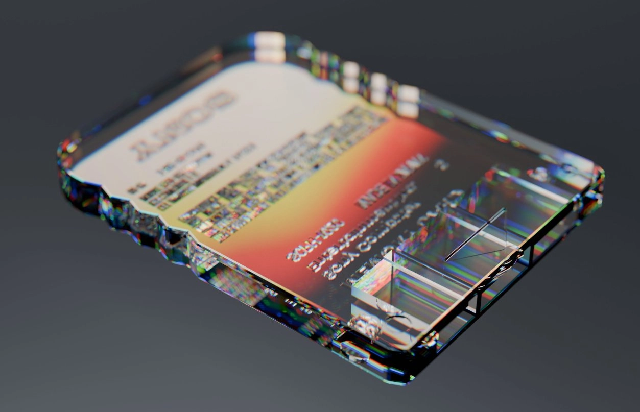 A Glass-Like Rendering of a PS1 Memory Card Captures Nostalgia