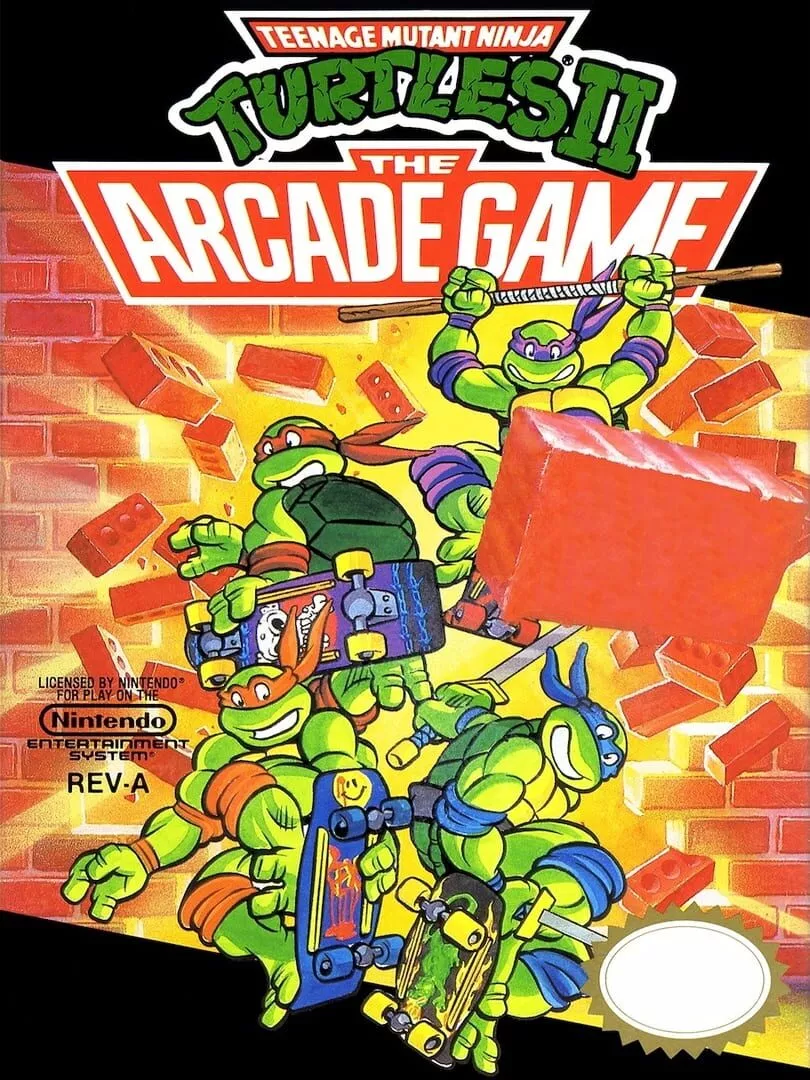 Teenage Mutant Ninja Turtles II: The Arcade Game Box Art